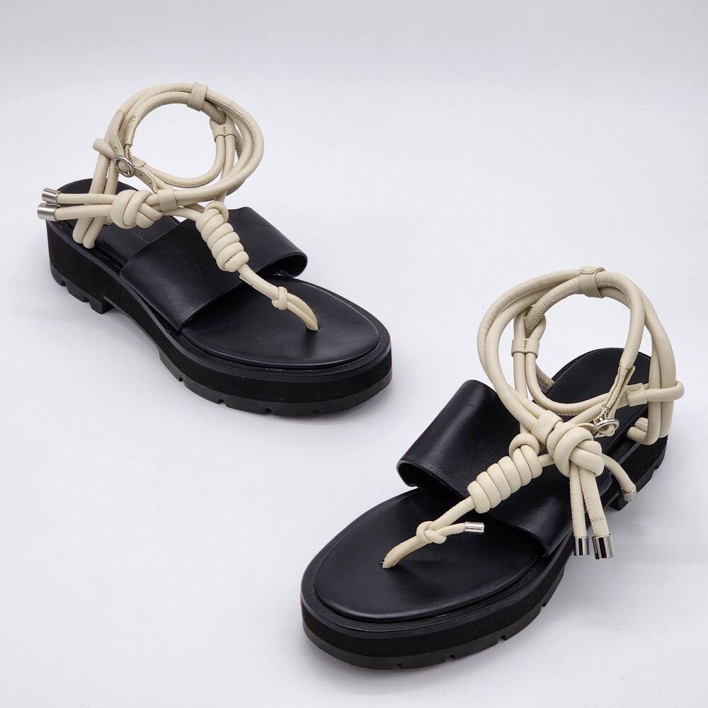 3.1 Phillip Lim Strappy Leather Rope Lug Sole Platform Sandal Size 40